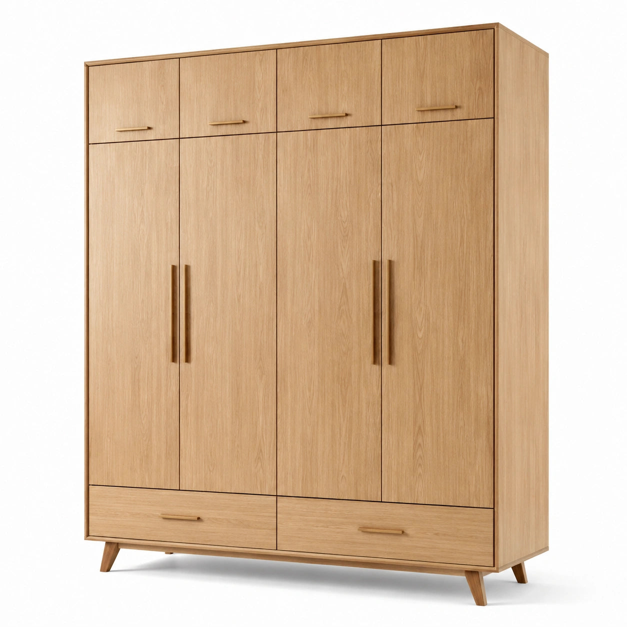 Armoire en bois avec portes et tiroirs 200x160x55 cm