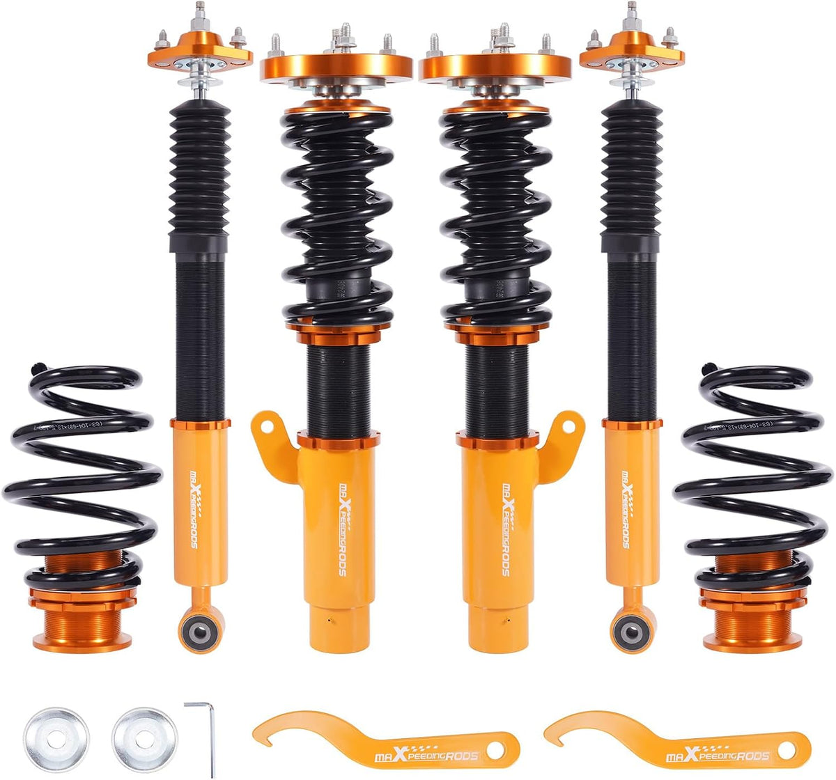 Amortisseurs sport, maXpeedingrods, Noir/Orange, Combinés Filetés Amortisseurs