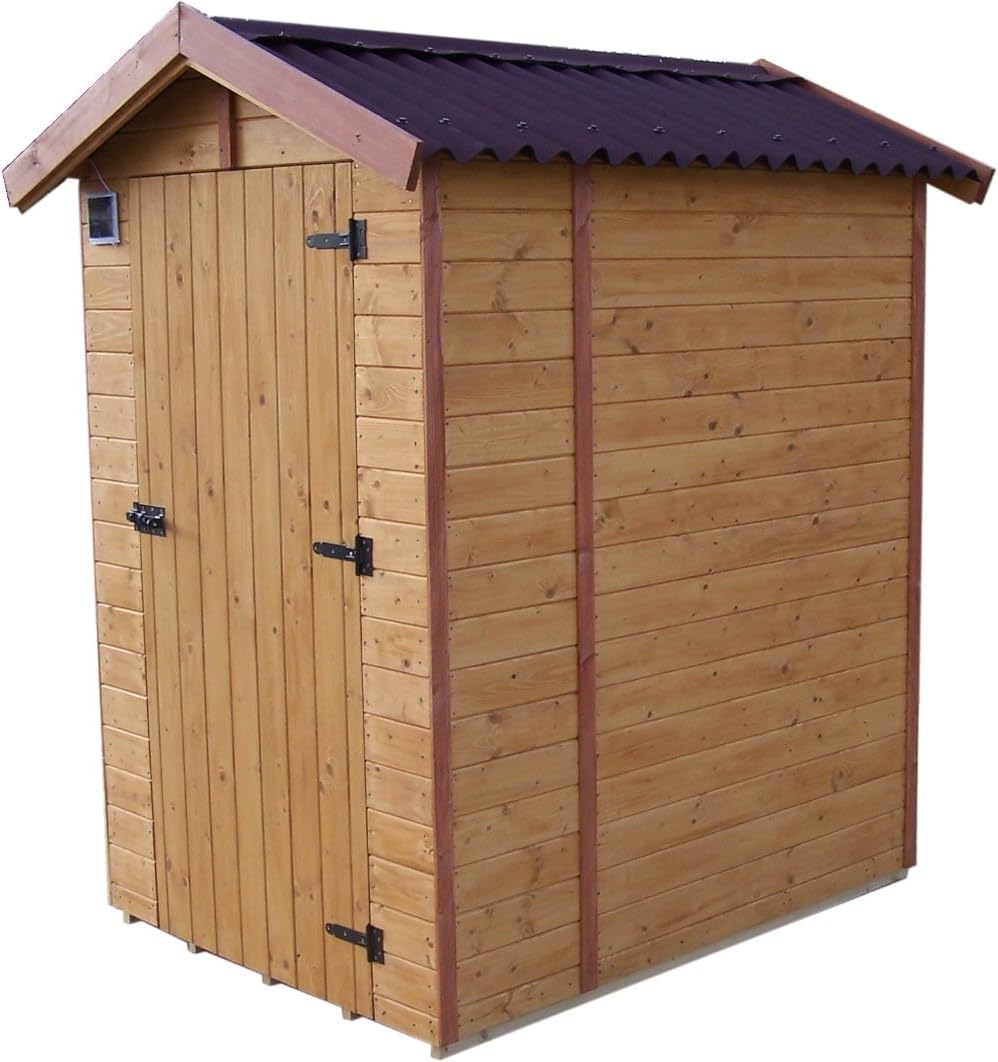 Abri de jardin, 1.35m2, 16 mm, Naturel, Abri WC Panneaux de Bois