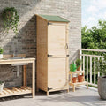 Abri de jardin, 176,5 cm, Naturel, en bois de 59